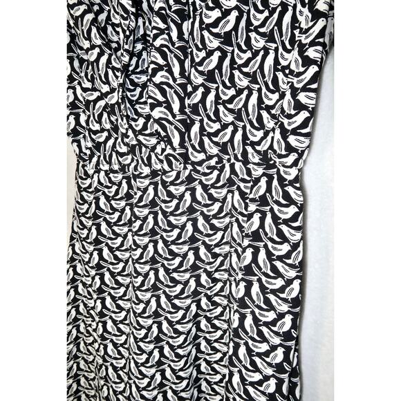 Kate Spade Black and White Bird Dress Size 2 - Picture 2 of 8